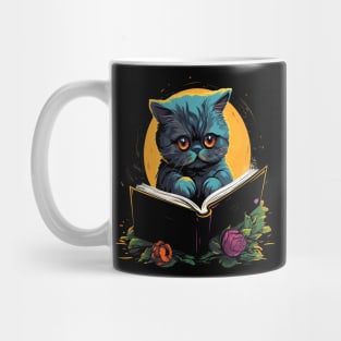 Exotic Shorthair Reads Book Mug